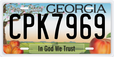 GA license plate CPK7969