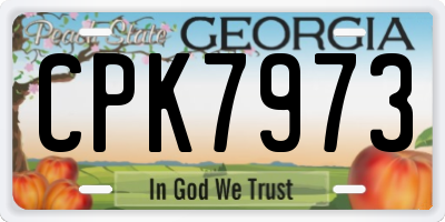 GA license plate CPK7973