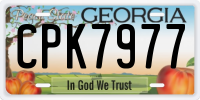GA license plate CPK7977