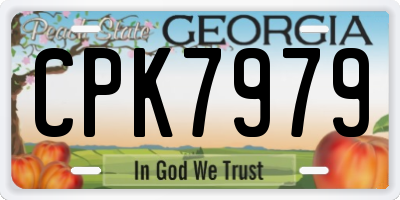 GA license plate CPK7979
