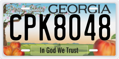 GA license plate CPK8048