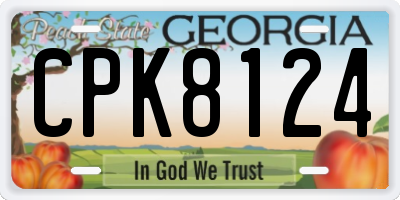 GA license plate CPK8124