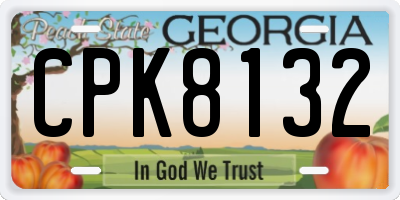 GA license plate CPK8132