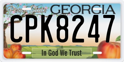 GA license plate CPK8247