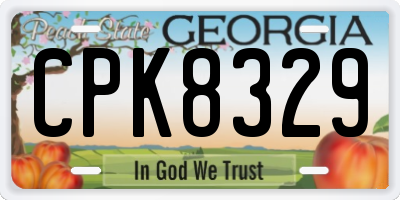 GA license plate CPK8329