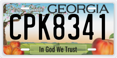 GA license plate CPK8341