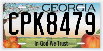 GA license plate CPK8479