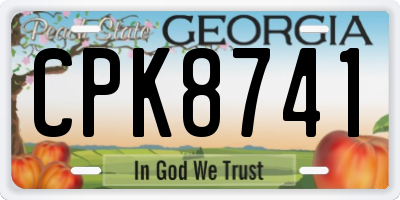 GA license plate CPK8741