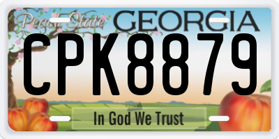 GA license plate CPK8879