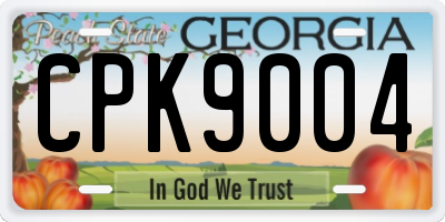 GA license plate CPK9004