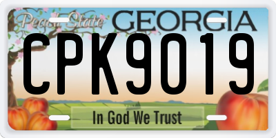 GA license plate CPK9019