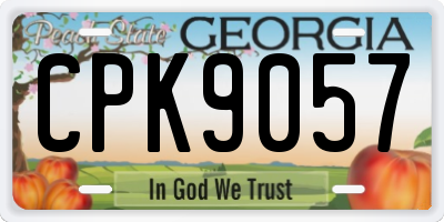 GA license plate CPK9057