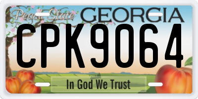 GA license plate CPK9064
