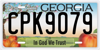 GA license plate CPK9079