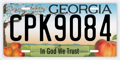 GA license plate CPK9084