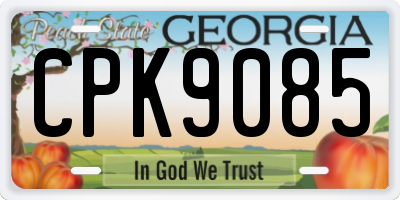 GA license plate CPK9085