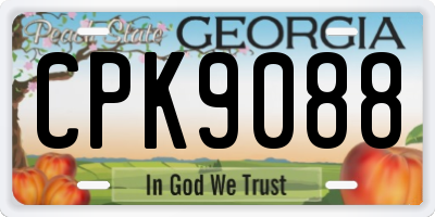 GA license plate CPK9088
