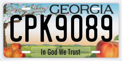 GA license plate CPK9089