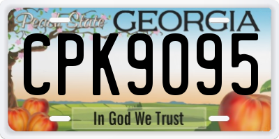 GA license plate CPK9095