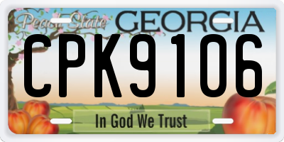 GA license plate CPK9106