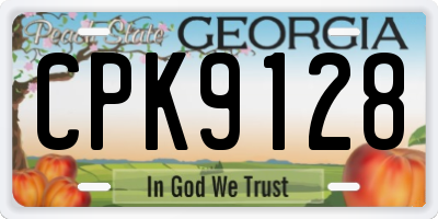 GA license plate CPK9128