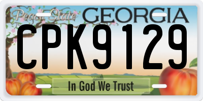 GA license plate CPK9129