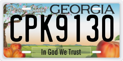 GA license plate CPK9130