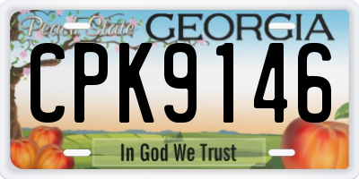 GA license plate CPK9146