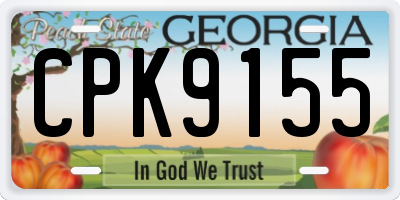 GA license plate CPK9155
