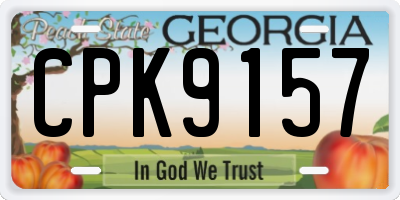 GA license plate CPK9157
