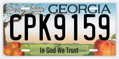 GA license plate CPK9159