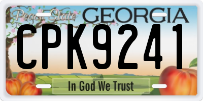GA license plate CPK9241