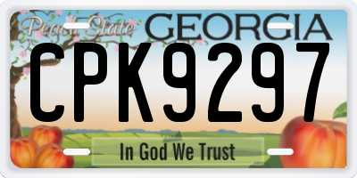 GA license plate CPK9297