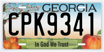 GA license plate CPK9341