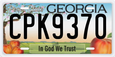 GA license plate CPK9370