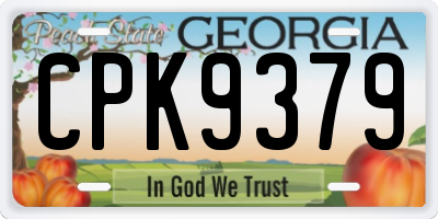 GA license plate CPK9379