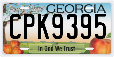 GA license plate CPK9395