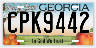 GA license plate CPK9442