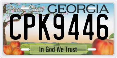 GA license plate CPK9446