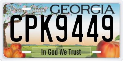GA license plate CPK9449