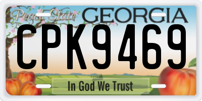 GA license plate CPK9469
