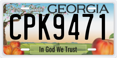 GA license plate CPK9471
