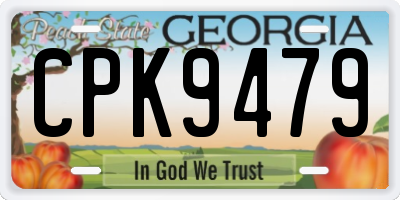GA license plate CPK9479