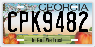 GA license plate CPK9482