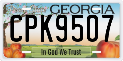 GA license plate CPK9507