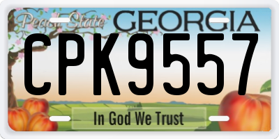 GA license plate CPK9557