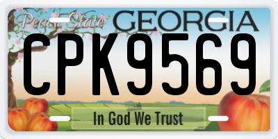 GA license plate CPK9569