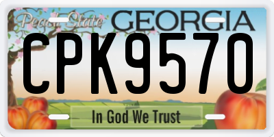 GA license plate CPK9570