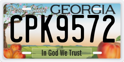 GA license plate CPK9572