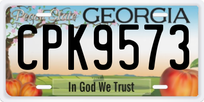 GA license plate CPK9573